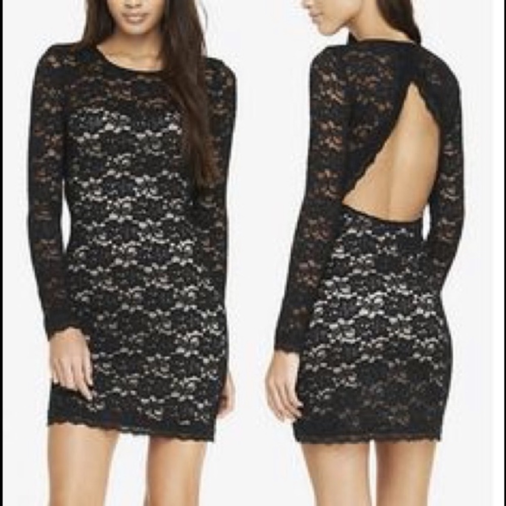 Express Black Lace Dress - Picture 5 of 5
